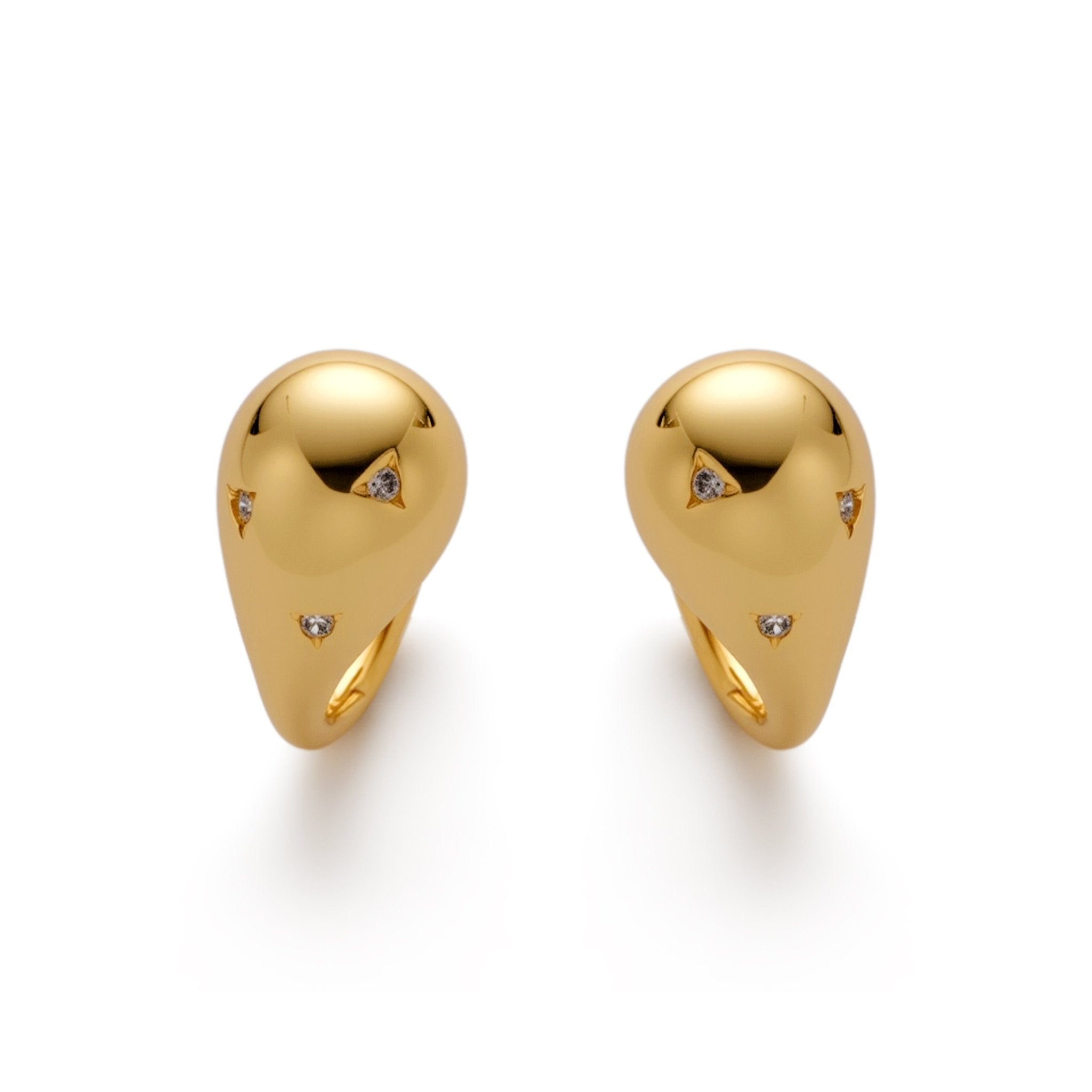 RSNY geometric streamlined earrings - R2160B