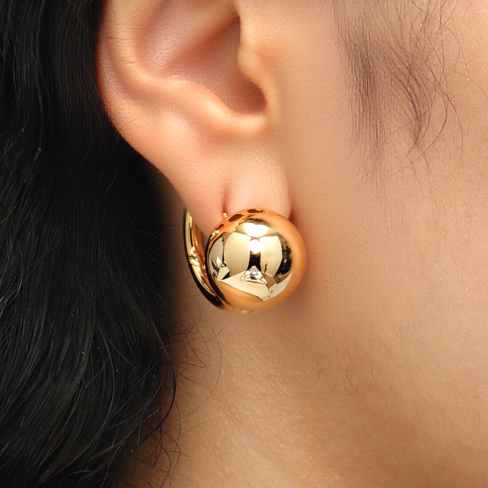 RSNY geometric streamlined earrings - R2160B