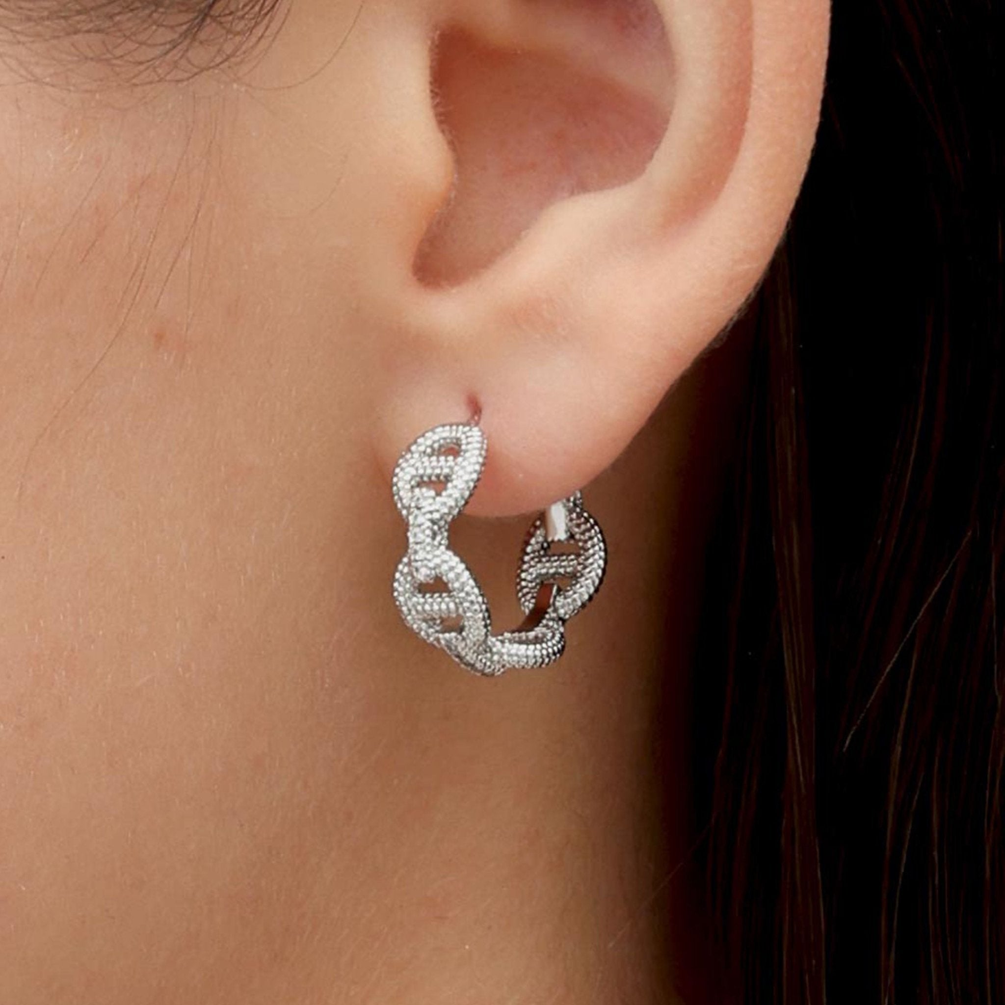 RSNY Geometric Textured Earrings - R2177A