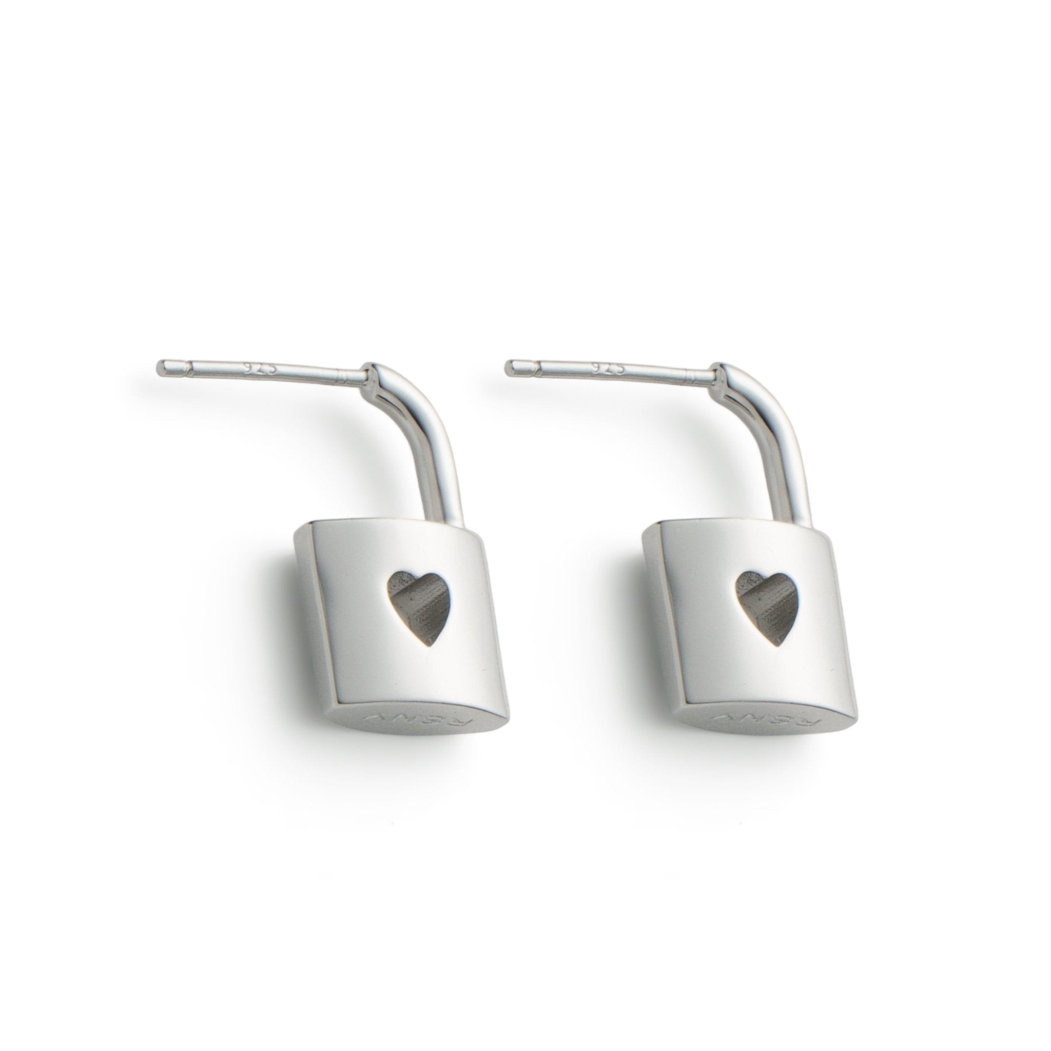 RSNY Heart Lock Earrings - R2198A