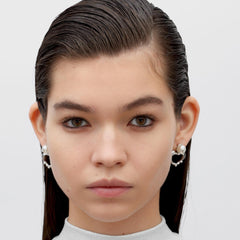 RSNY heart stud earrings - F1046A - G