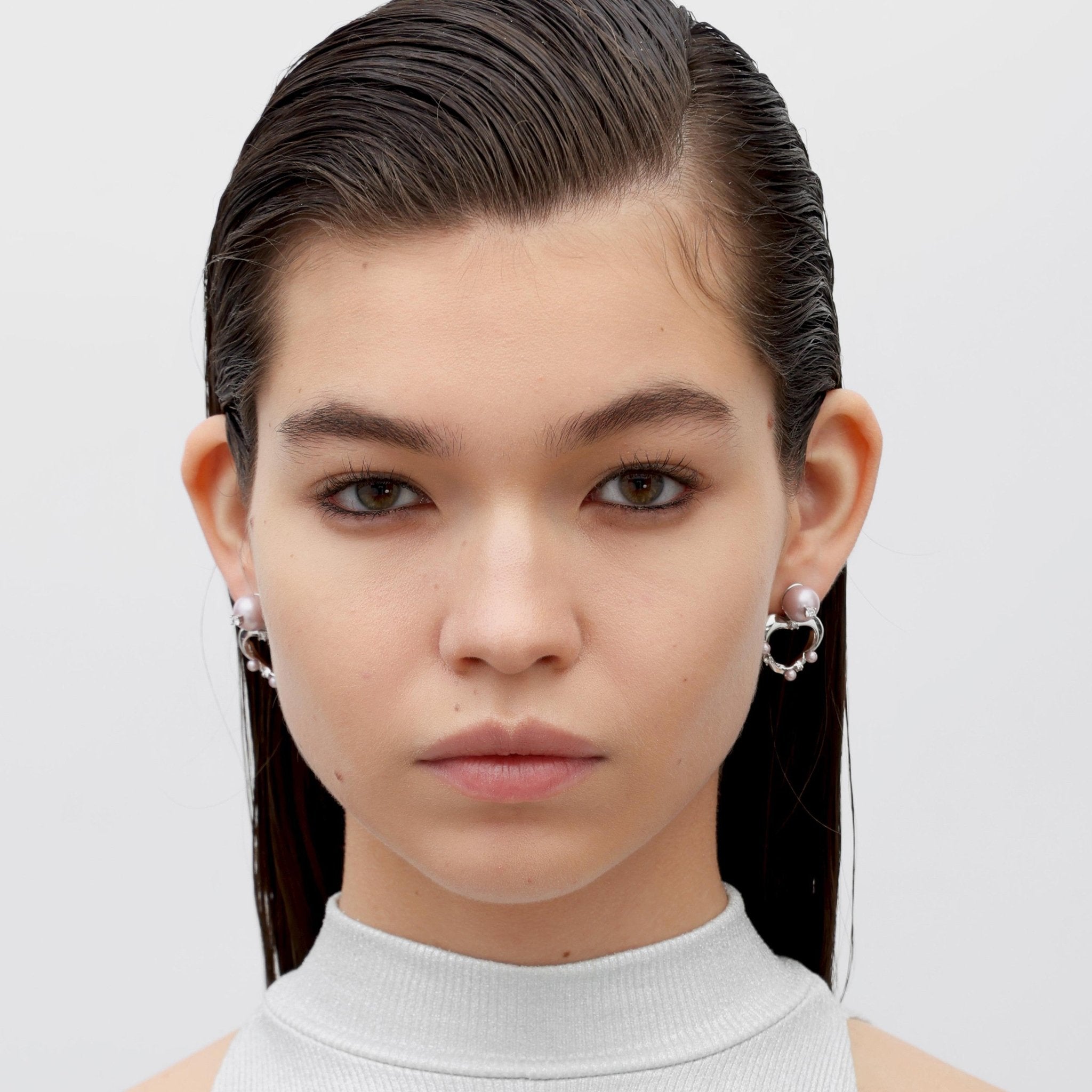 RSNY heart stud earrings - F1046W07