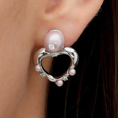RSNY heart stud earrings - F1046W07