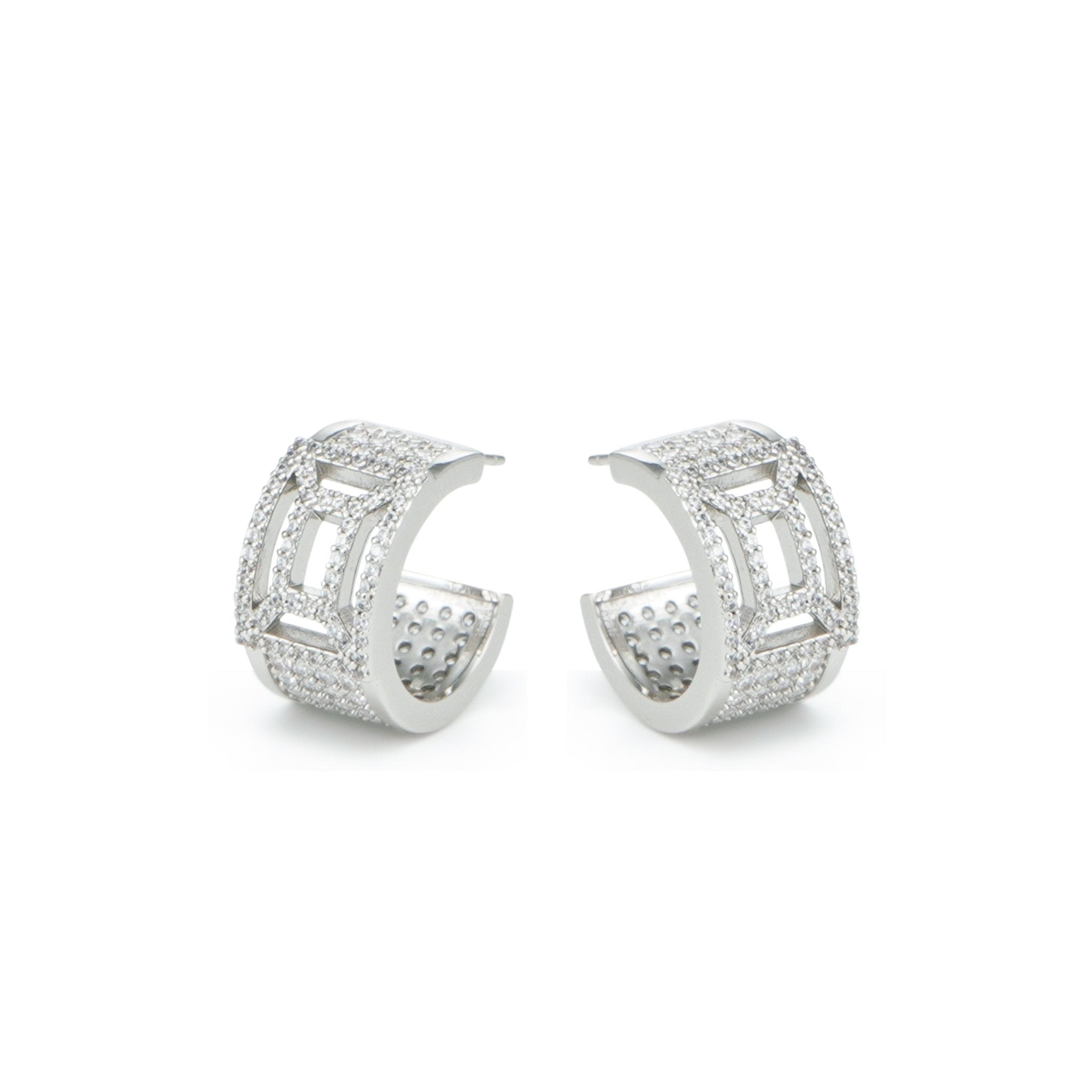 RSNY hollow geometric line earrings - R2102A