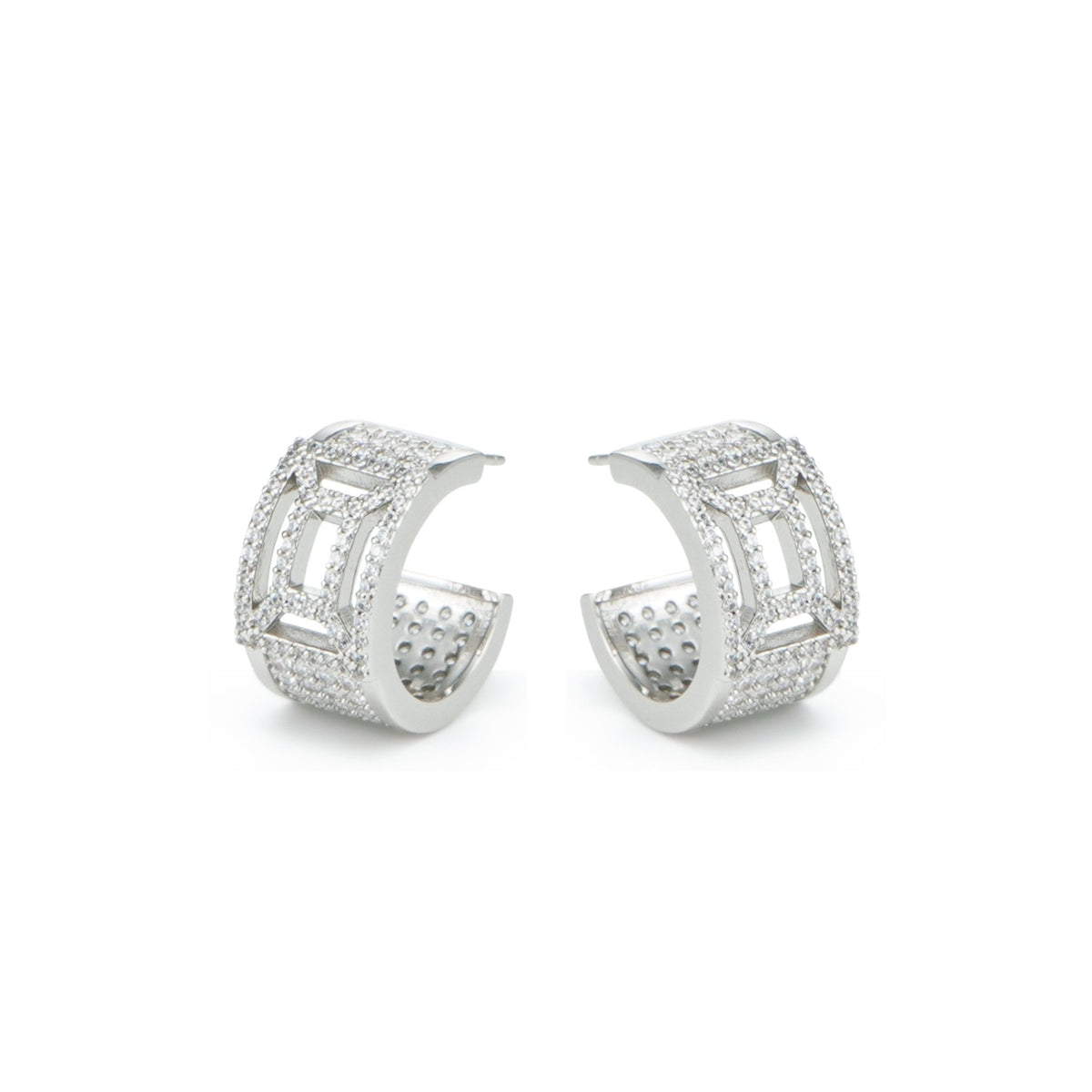 RSNY hollow geometric line earrings - R2102A