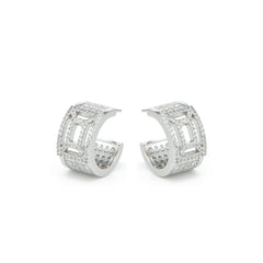 RSNY hollow geometric line earrings - R2102A