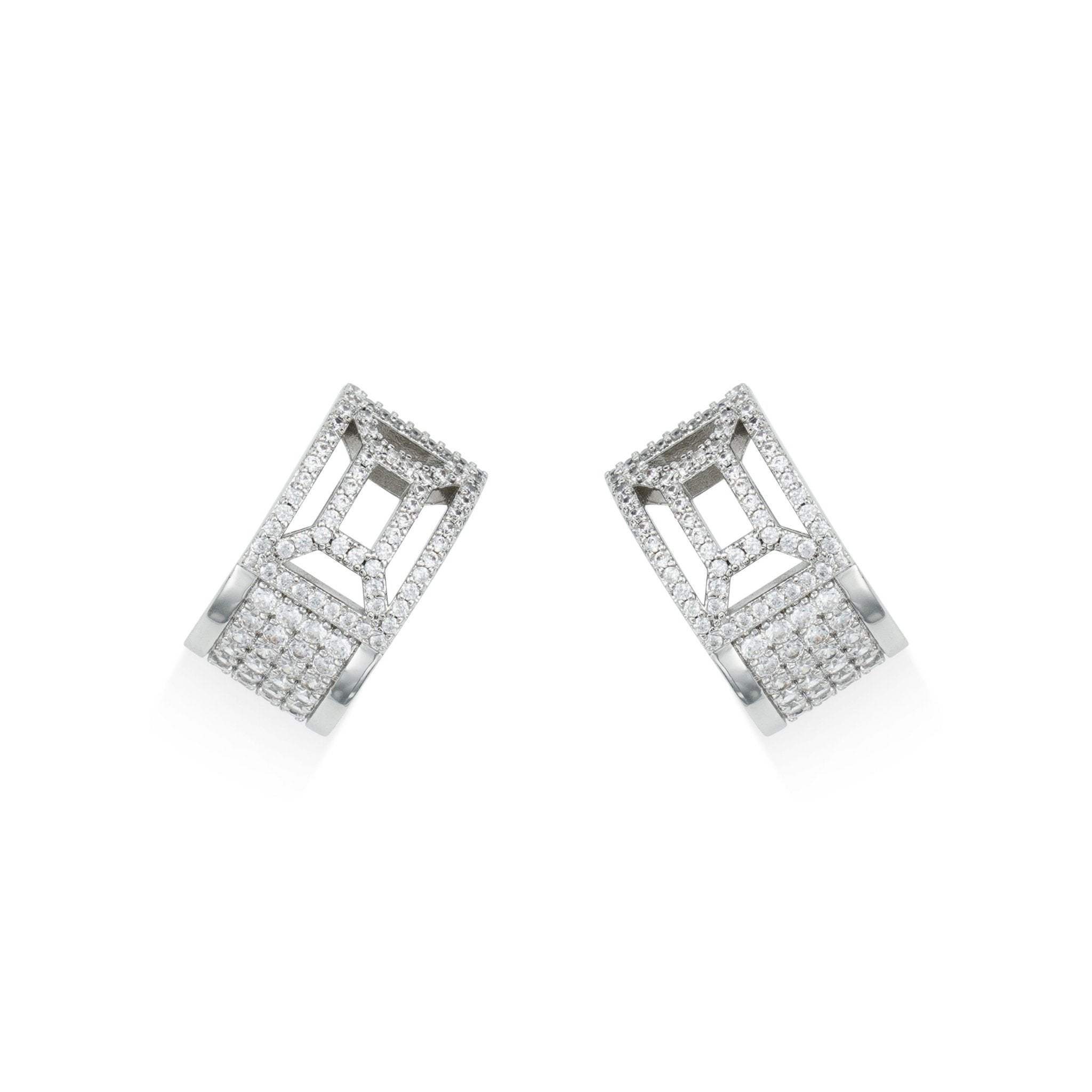 RSNY hollow geometric line earrings - R2102A