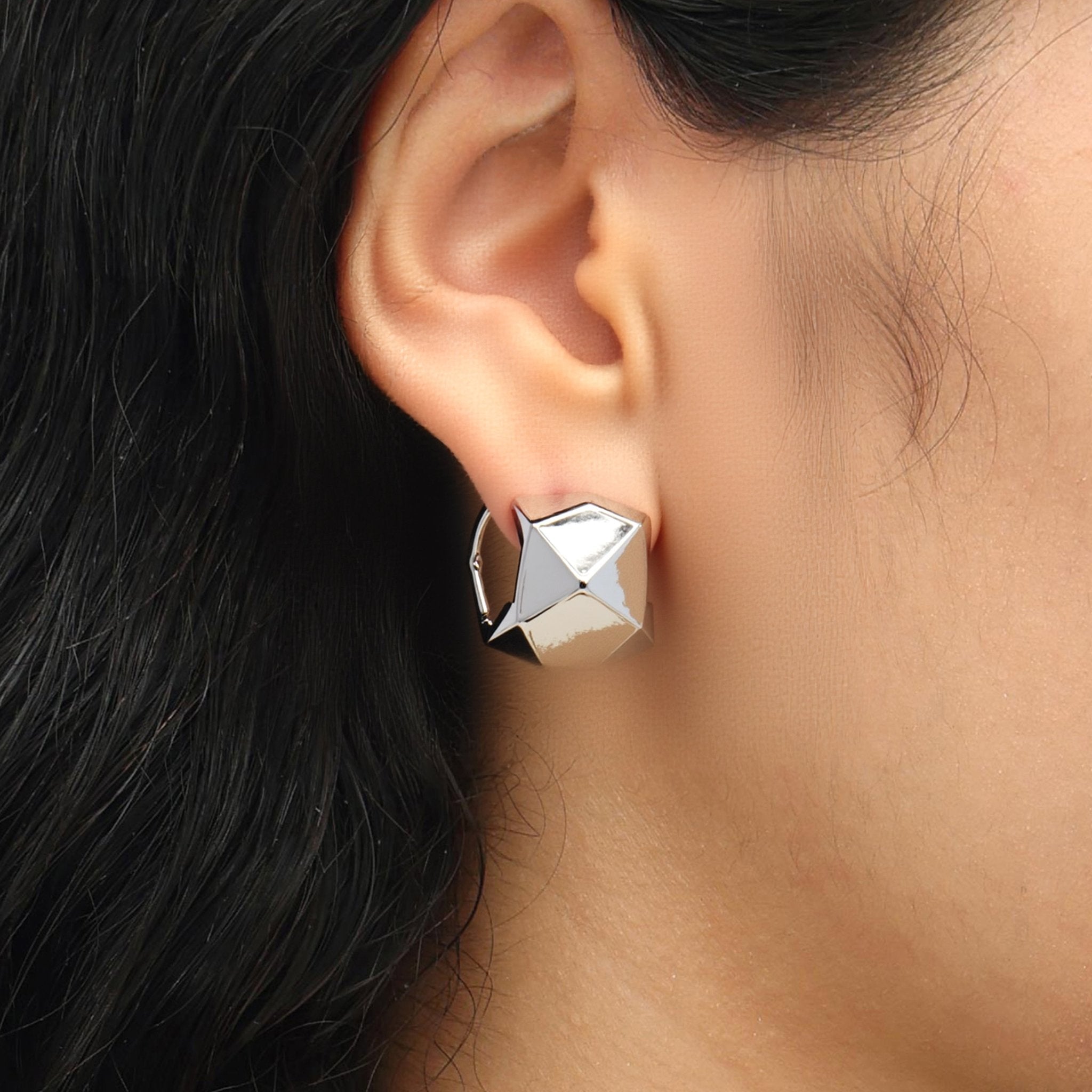 RSNY irregular diamond cut earrings - R2161A
