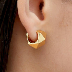 RSNY irregular diamond cut earrings - R2161B