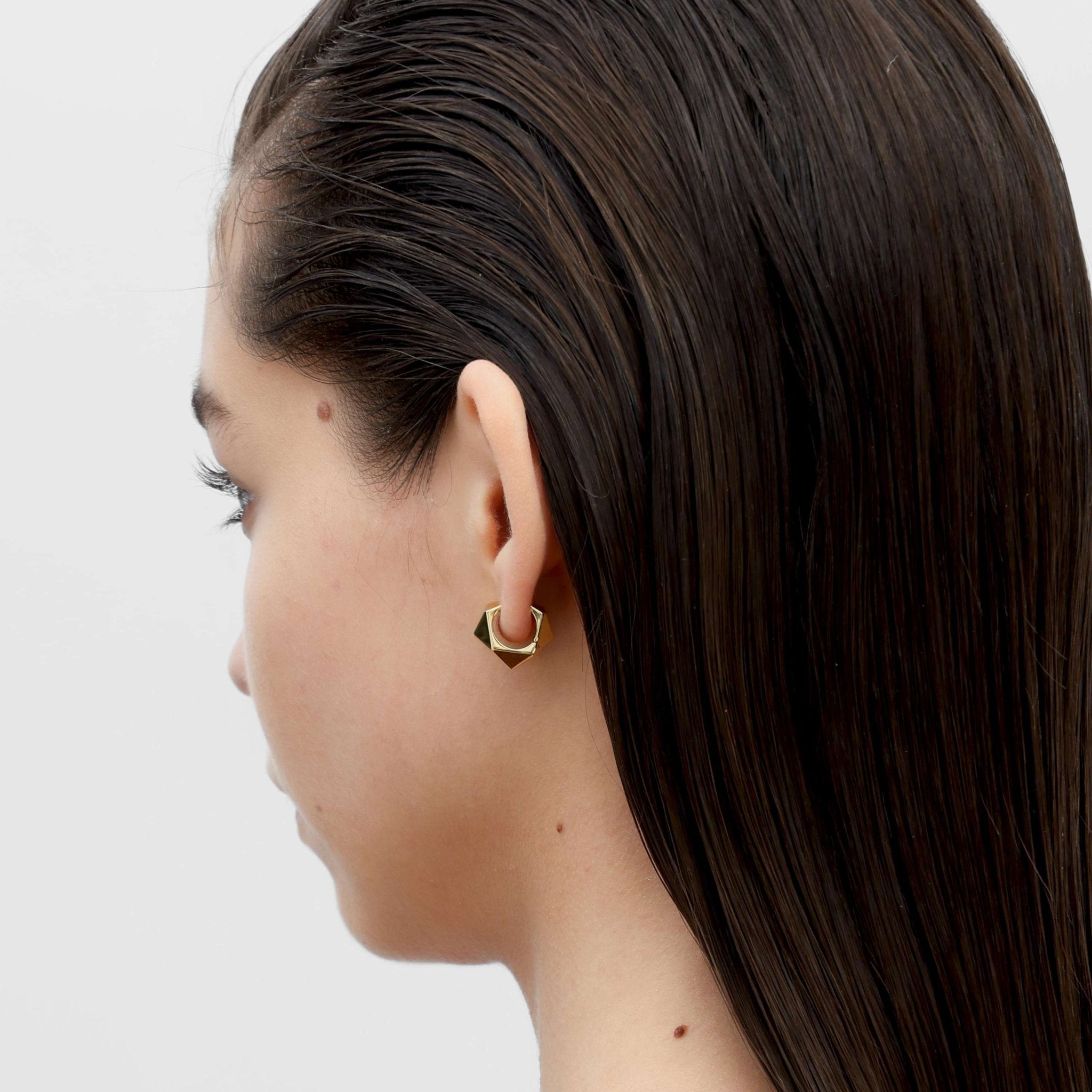 RSNY irregular diamond cut earrings - R2161B