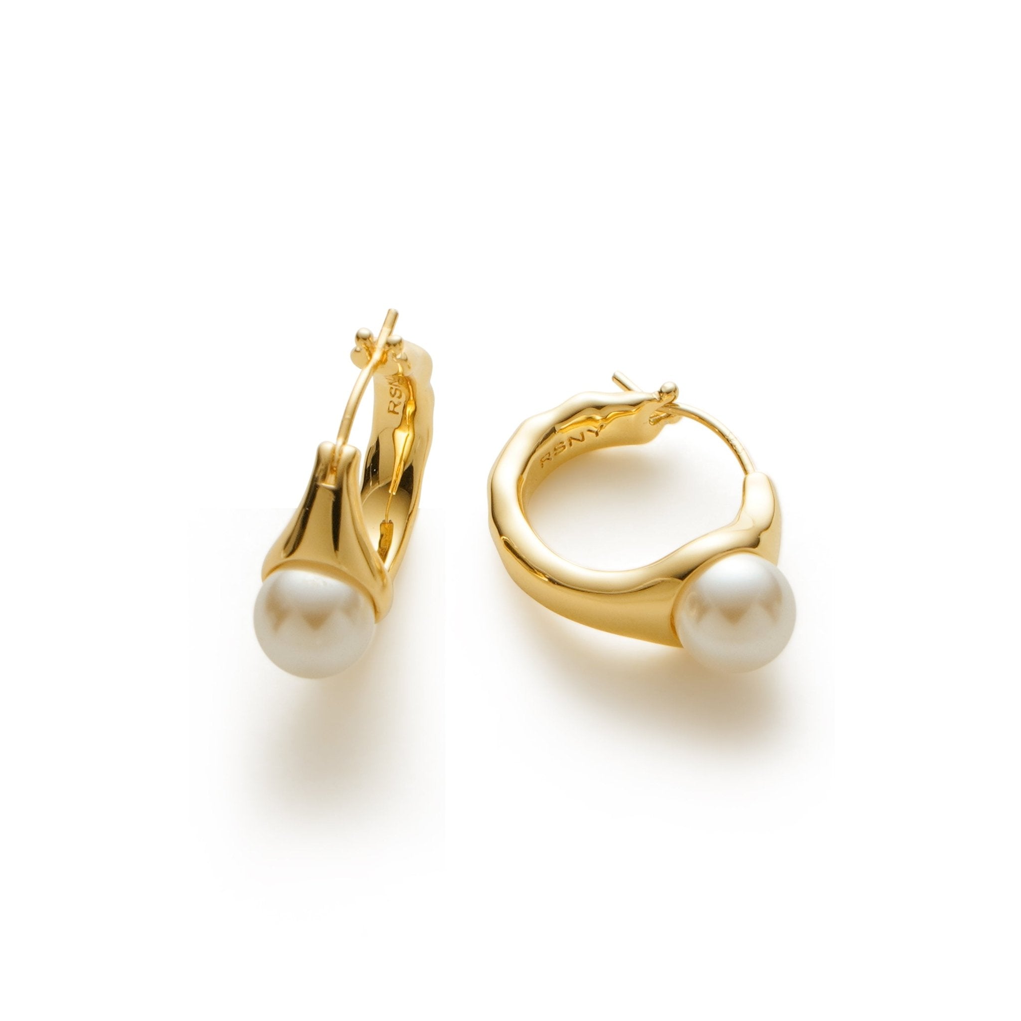 RSNY irregular pearl earrings - R2150B