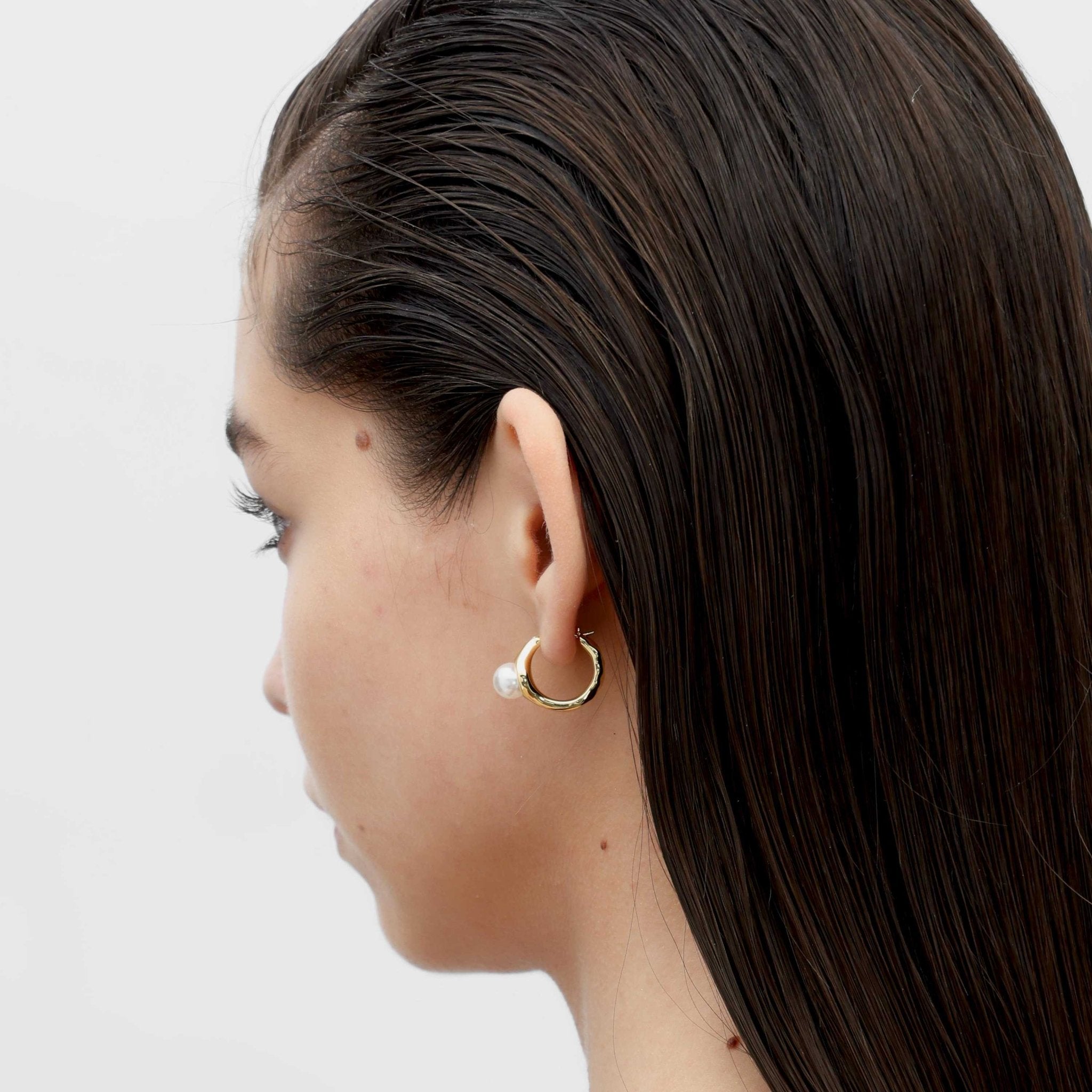 RSNY irregular pearl earrings - R2150B