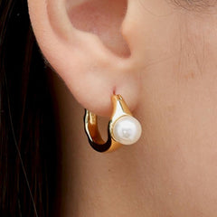 RSNY irregular pearl earrings - R2150B