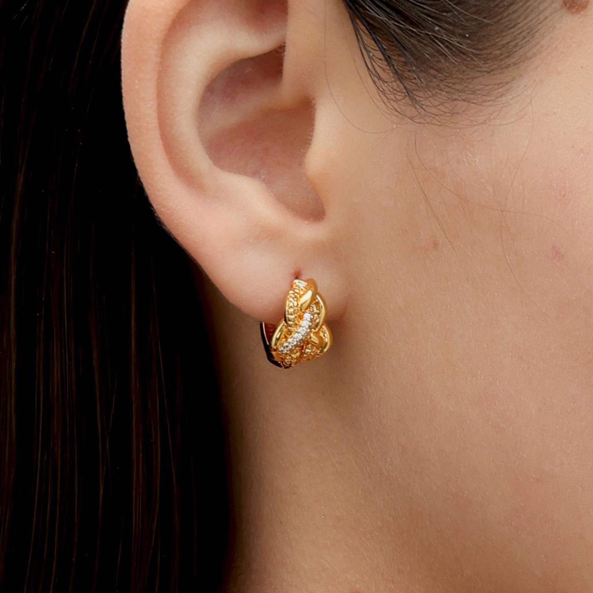 RSNY line shape earrings - R2108B