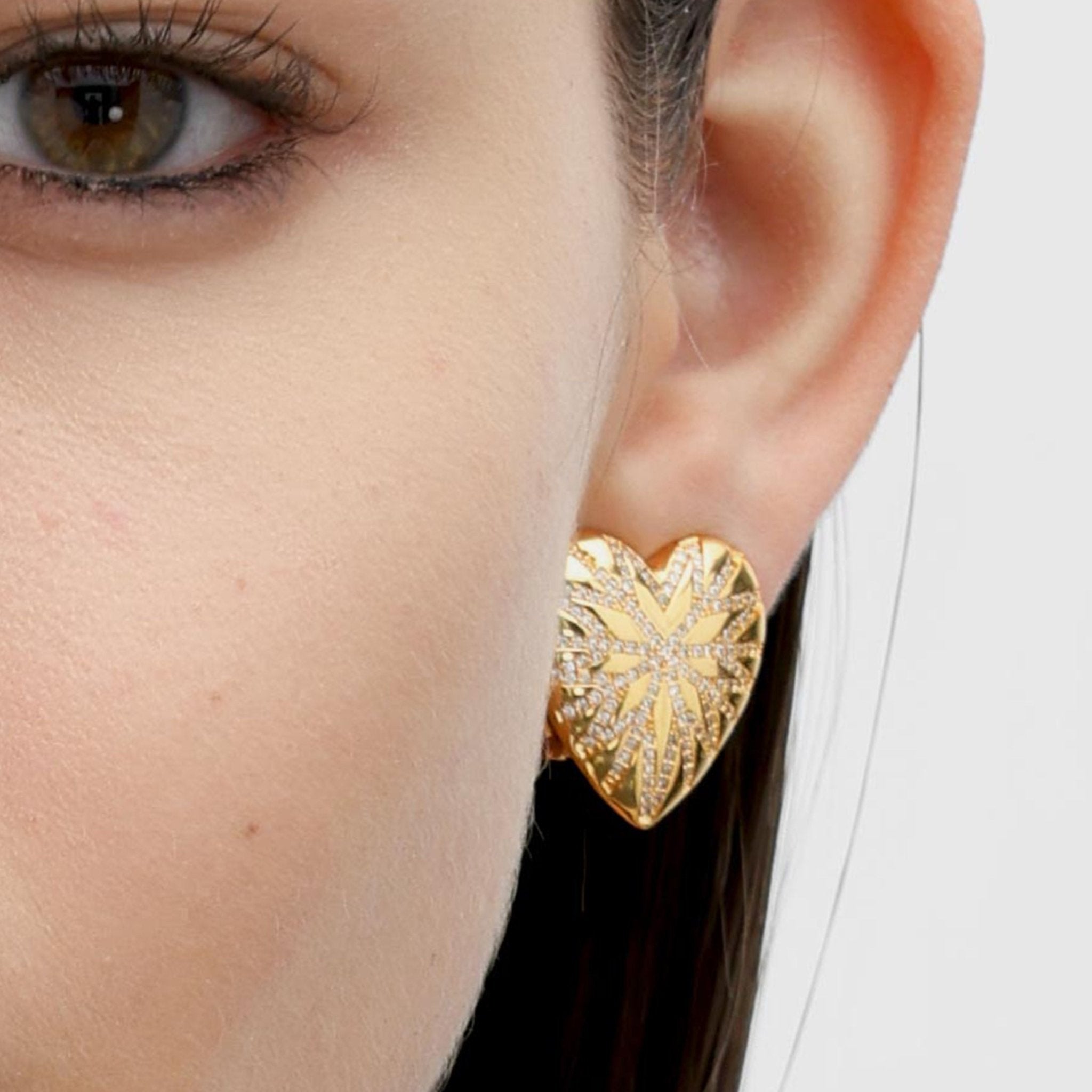 RSNY love diamond stud earrings - R2095B