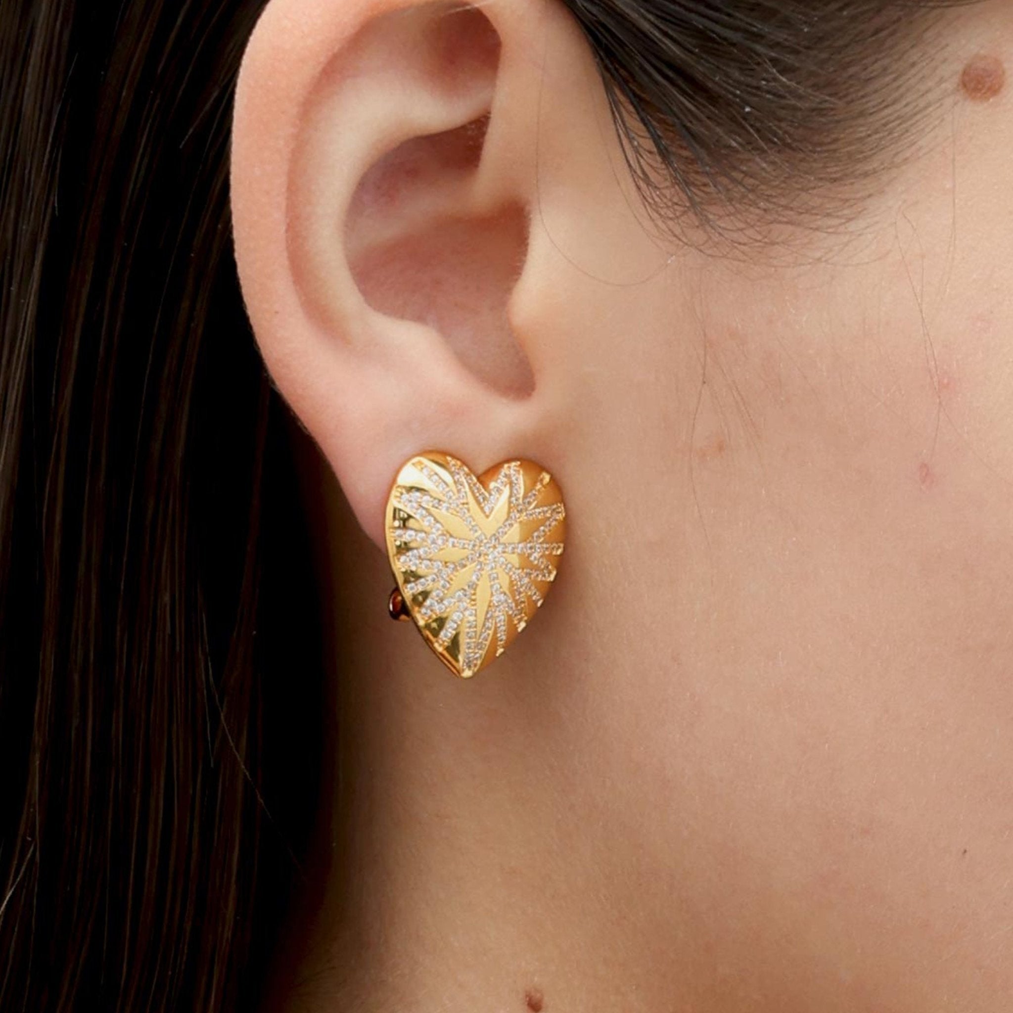 RSNY love diamond stud earrings - R2095B