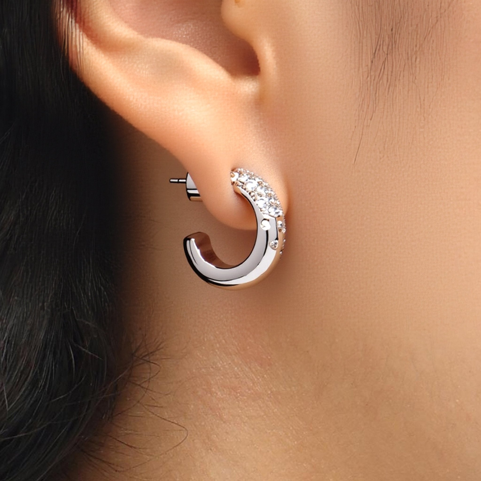 RSNY Minimalist Crystal Diamond Earrings - R2211A