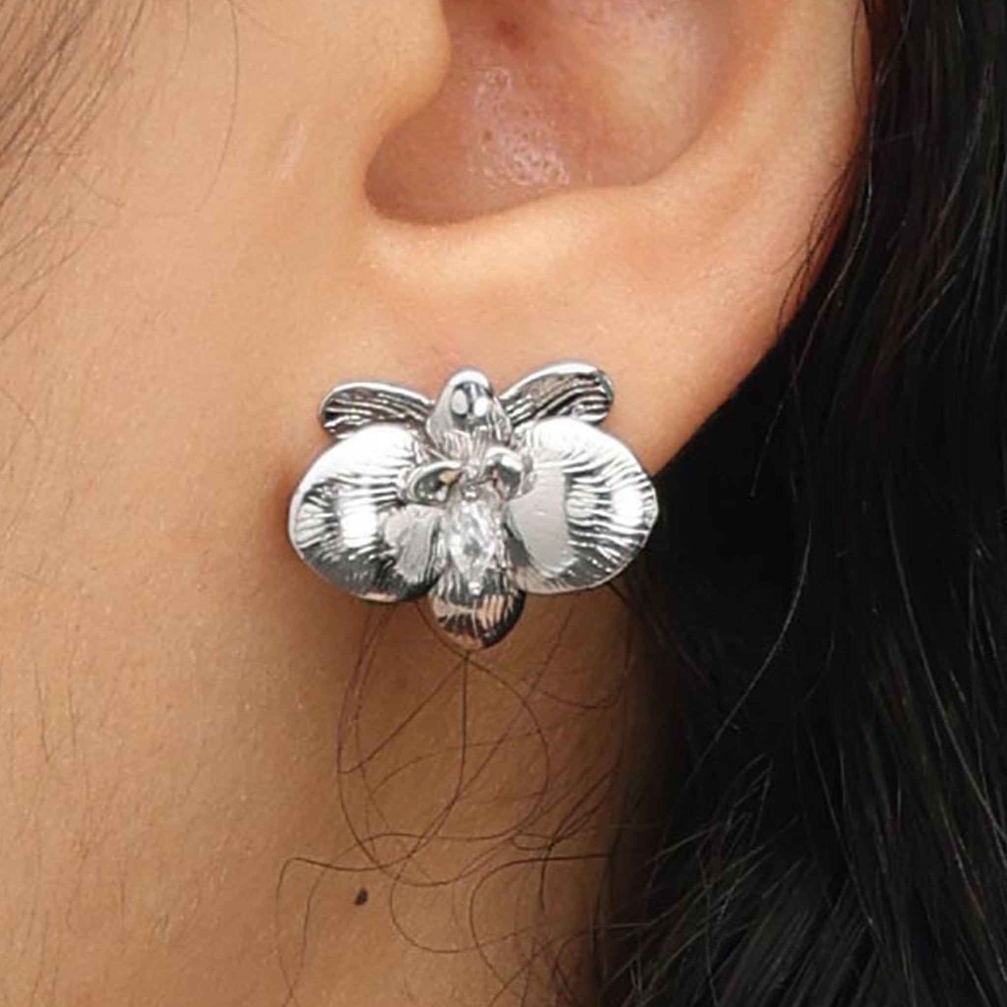 RSNY orchid stud earrings - R2114A