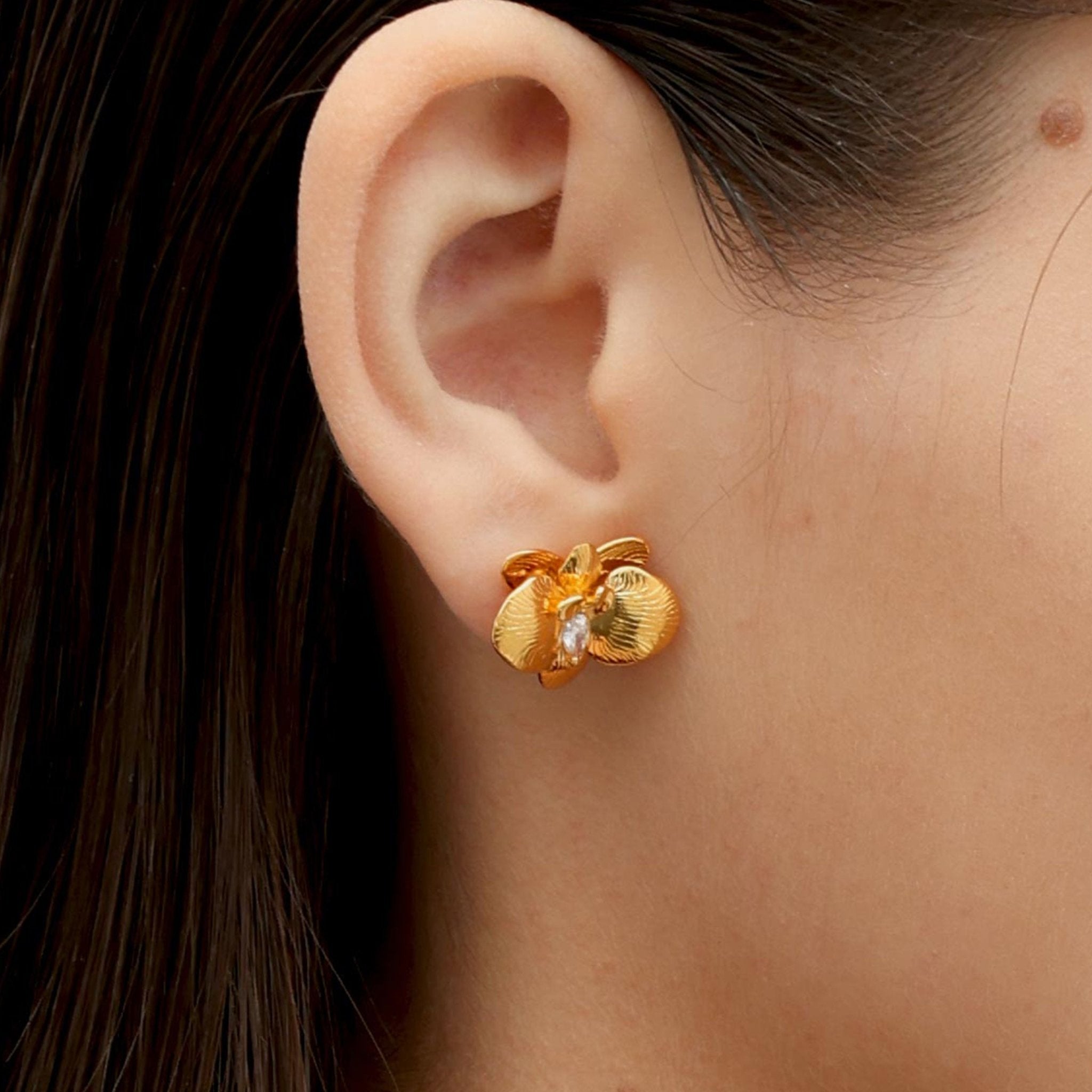 RSNY orchid stud earrings - R2114B