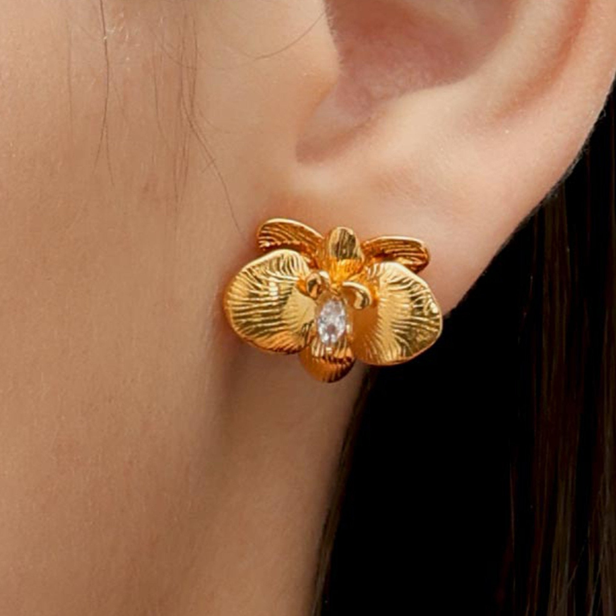 RSNY orchid stud earrings - R2114B