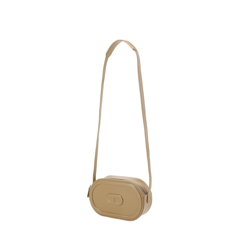 RSNY Oval Loop Pig Nose Shoulder Bag - Milk Tea Color - BG0080C