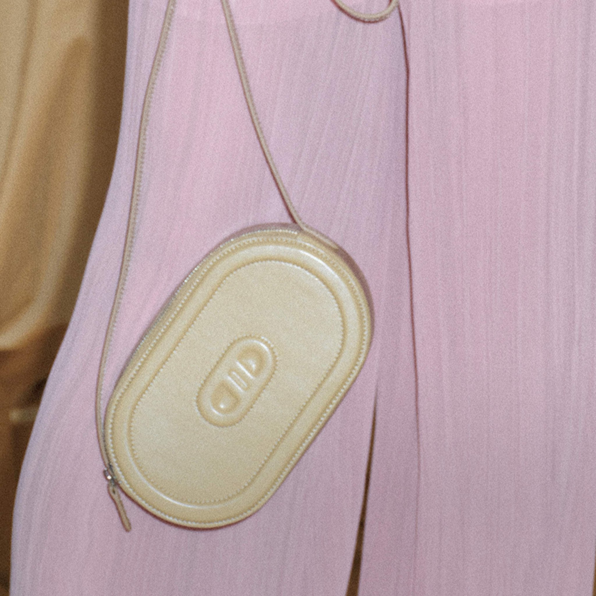 RSNY Oval Loop Pig Nose Shoulder Bag - Milk Tea Color - BG0080C