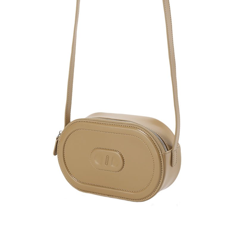 RSNY Oval Loop Pig Nose Shoulder Bag - Milk Tea Color - BG0080C