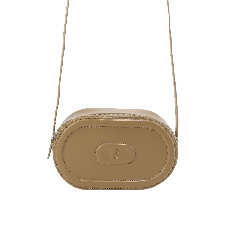 RSNY Oval Loop Pig Nose Shoulder Bag - Milk Tea Color - BG0080C