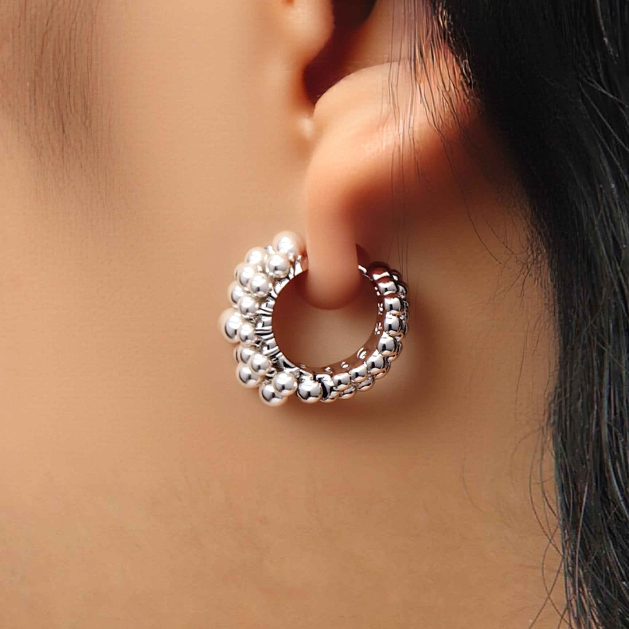 RSNY Pearl Crystal Diamond Earrings - R2213A