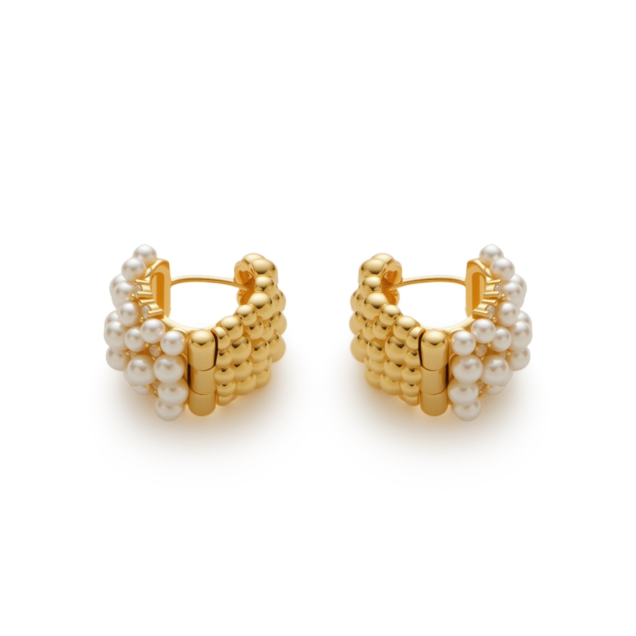 RSNY Pearl Crystal Diamond Earrings - R2213B