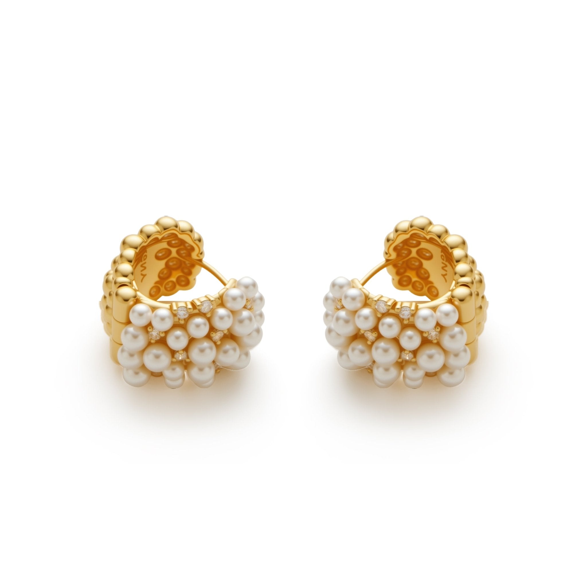 RSNY Pearl Crystal Diamond Earrings - R2213B