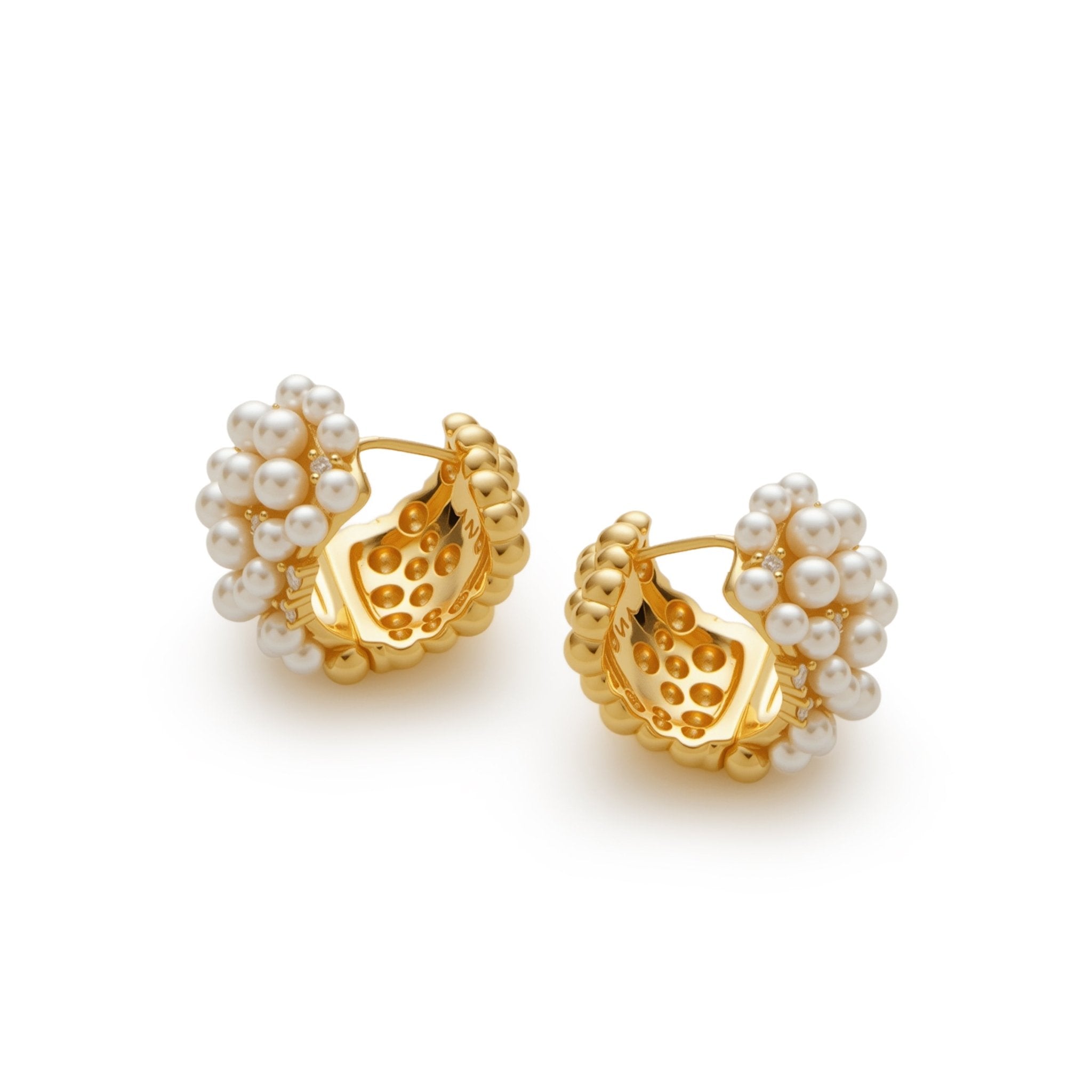 RSNY Pearl Crystal Diamond Earrings - R2213B