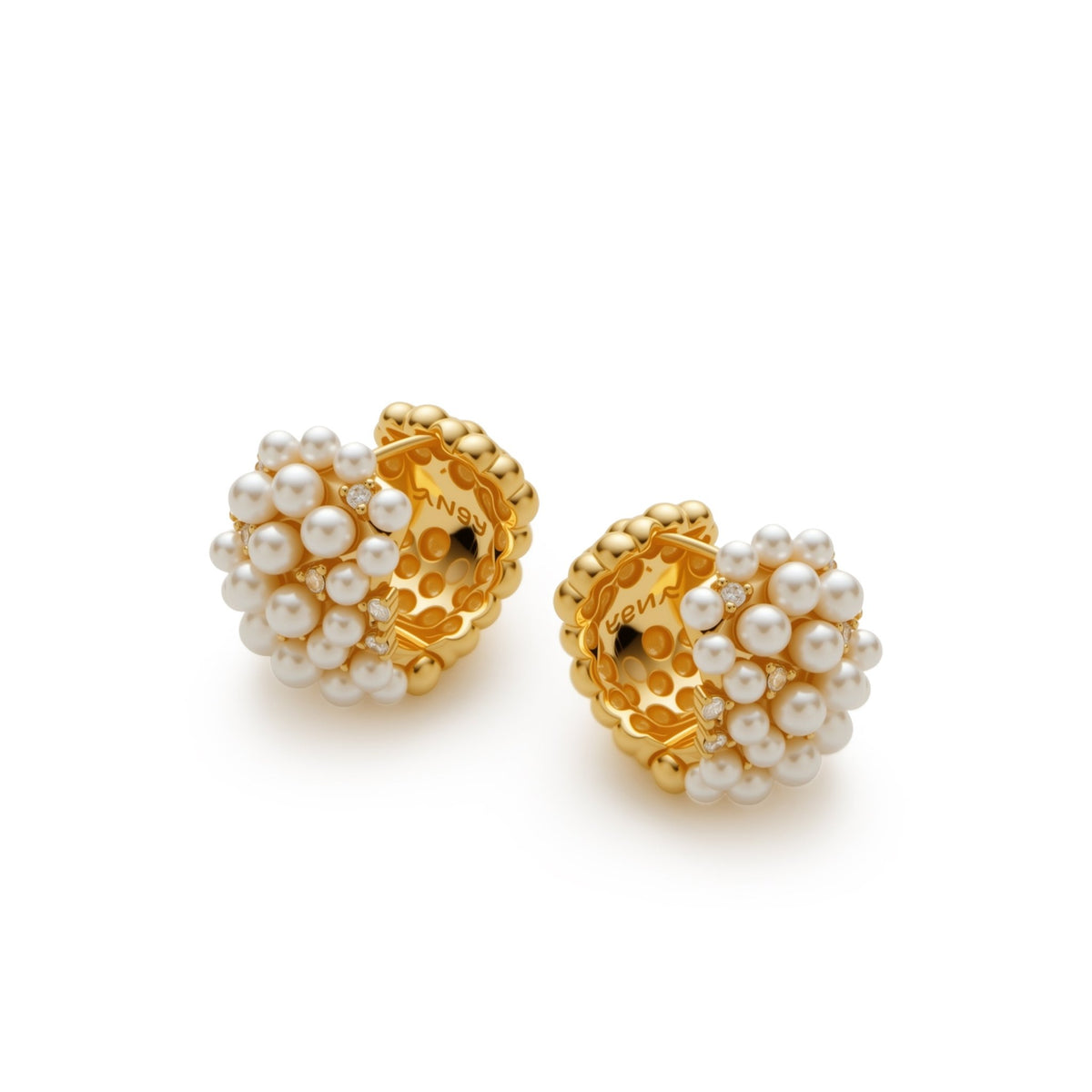 RSNY Pearl Crystal Diamond Earrings - R2213B