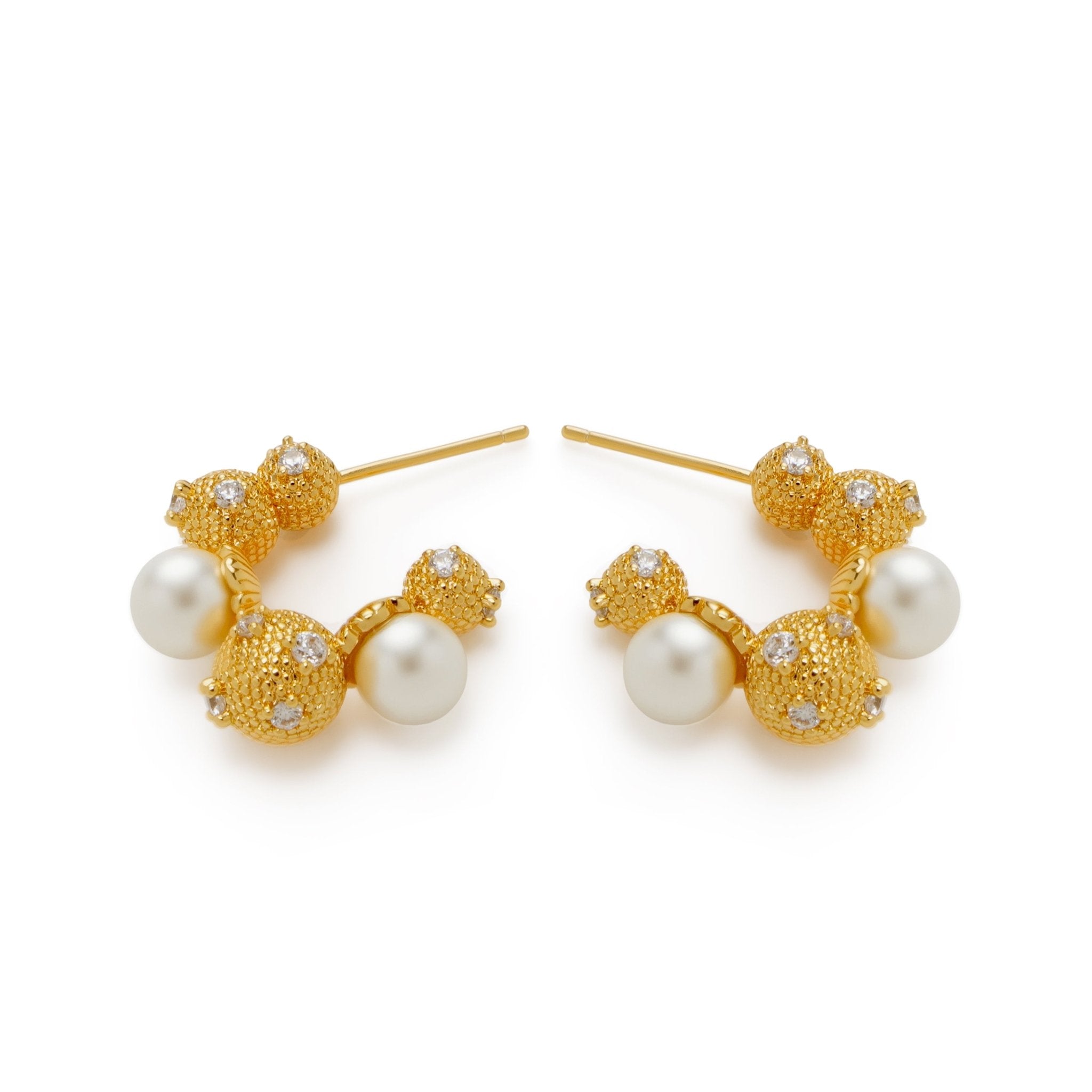 RSNY Pearl Crystal Diamond Earrings - R2222B