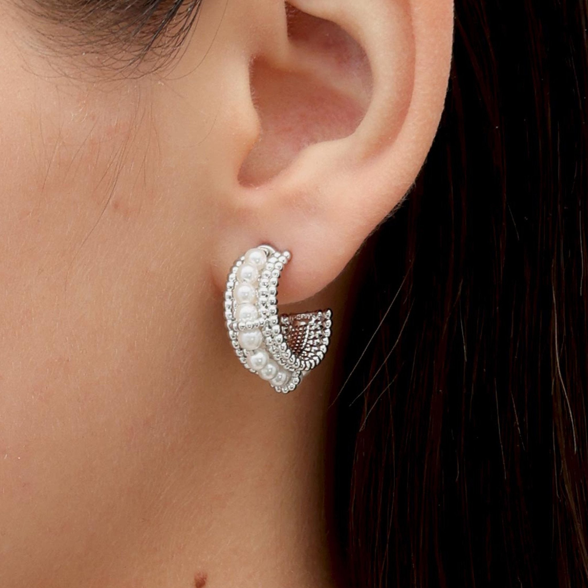 RSNY pearl earrings - R2153A