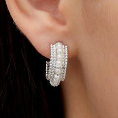 RSNY pearl earrings - R2153A
