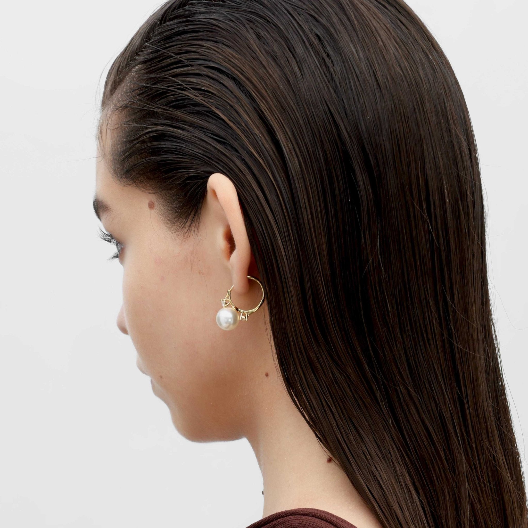 RSNY pearl ring earrings - R2163B