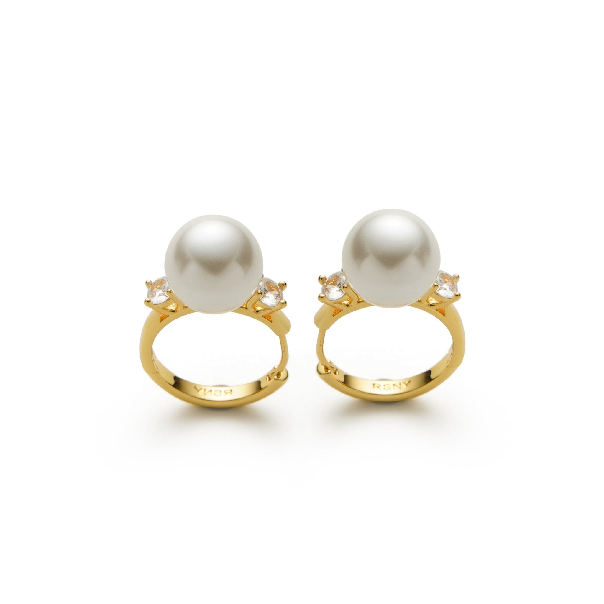 RSNY pearl ring earrings - R2163B