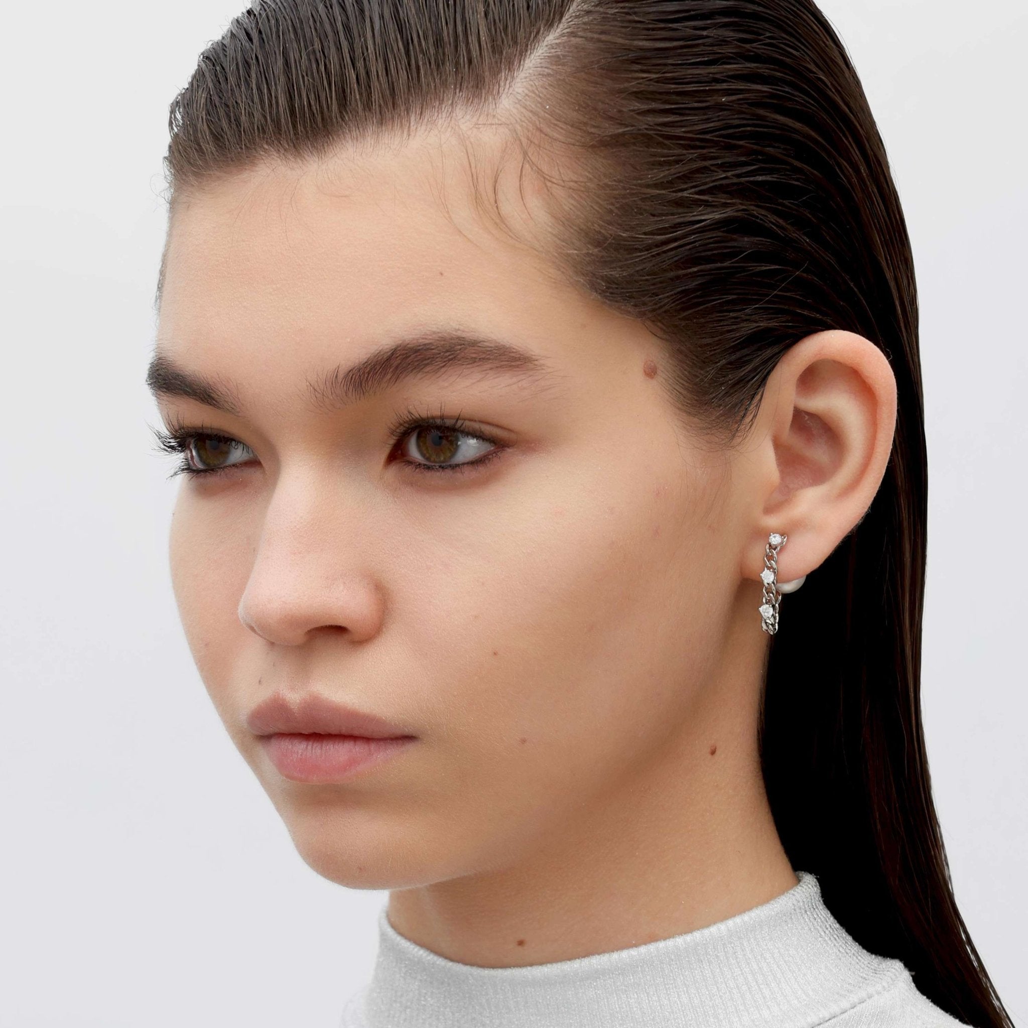 RSNY pearl soft chain earrings - R2167A