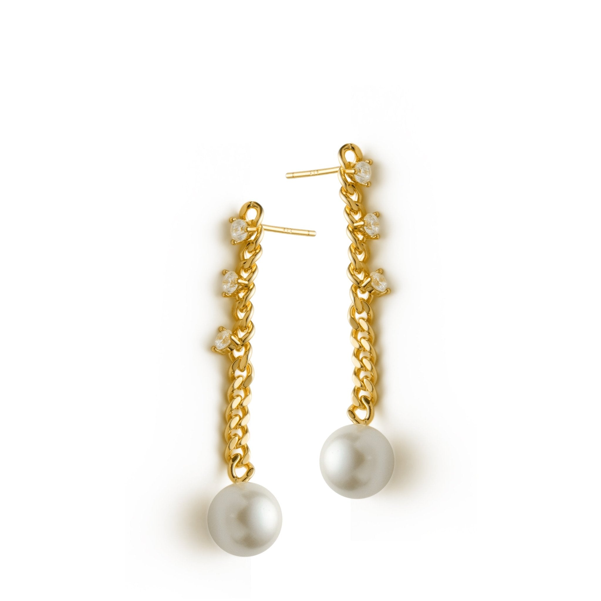 RSNY pearl soft chain earrings - R2167B
