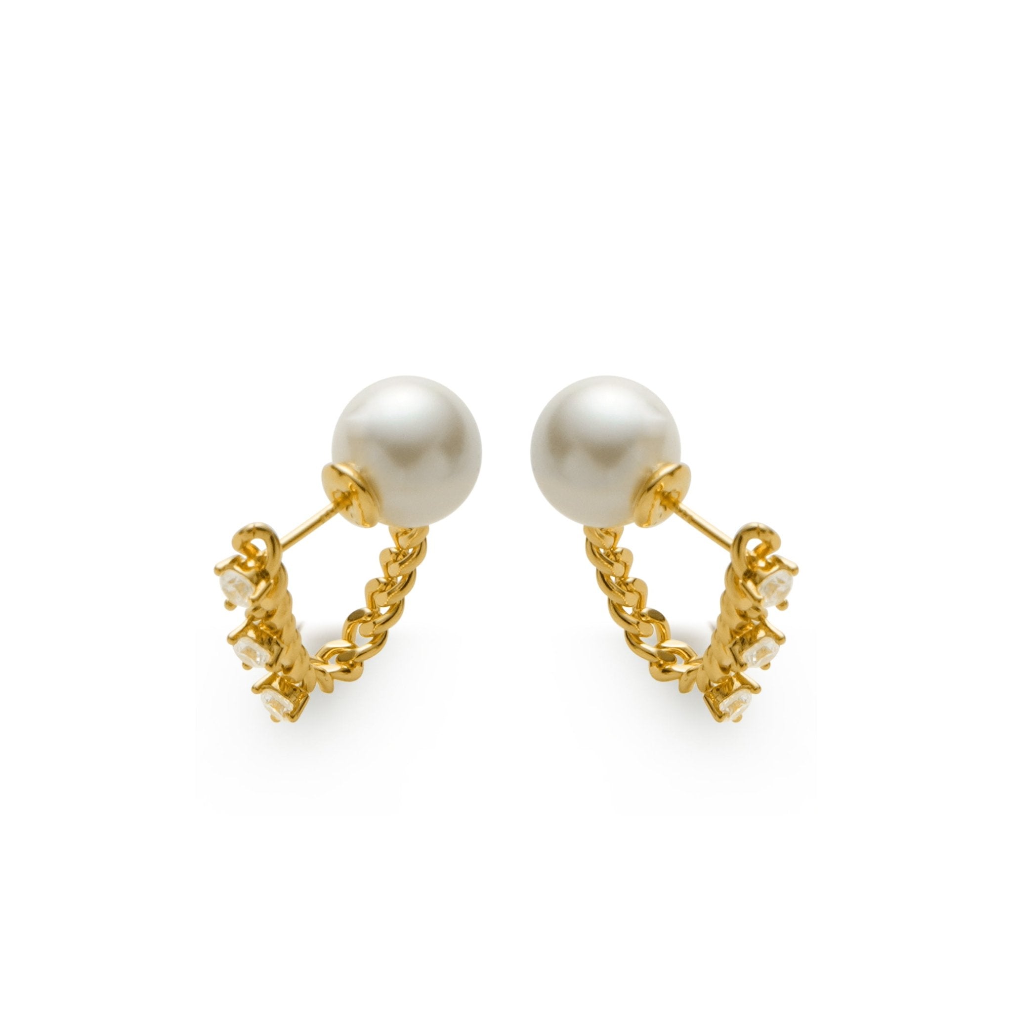 RSNY pearl soft chain earrings - R2167B