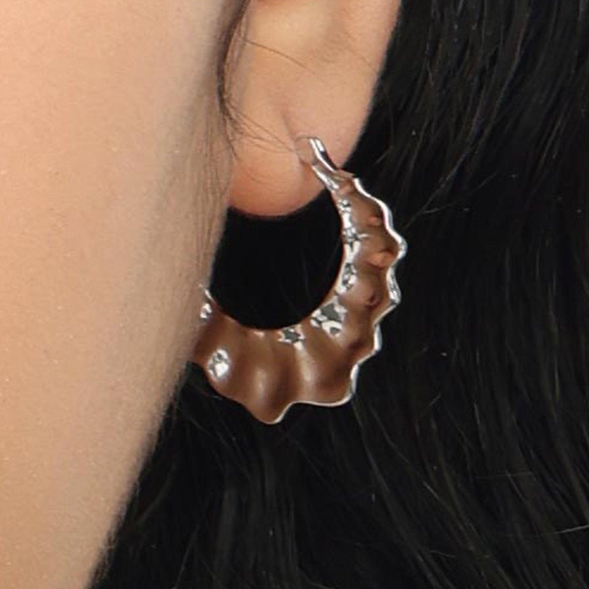 RSNY pleated earrings - R2132A