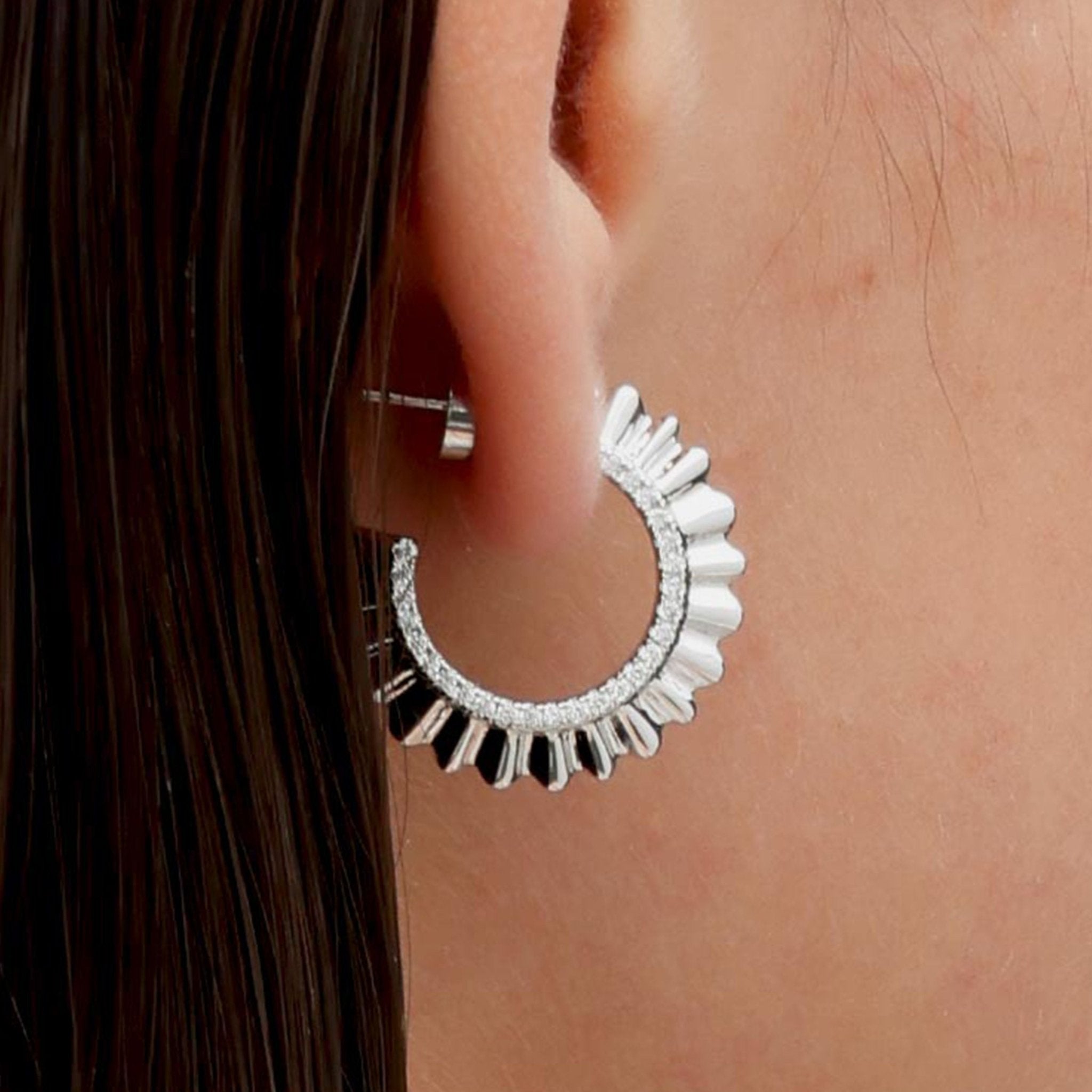 RSNY pleated earrings - R2138A