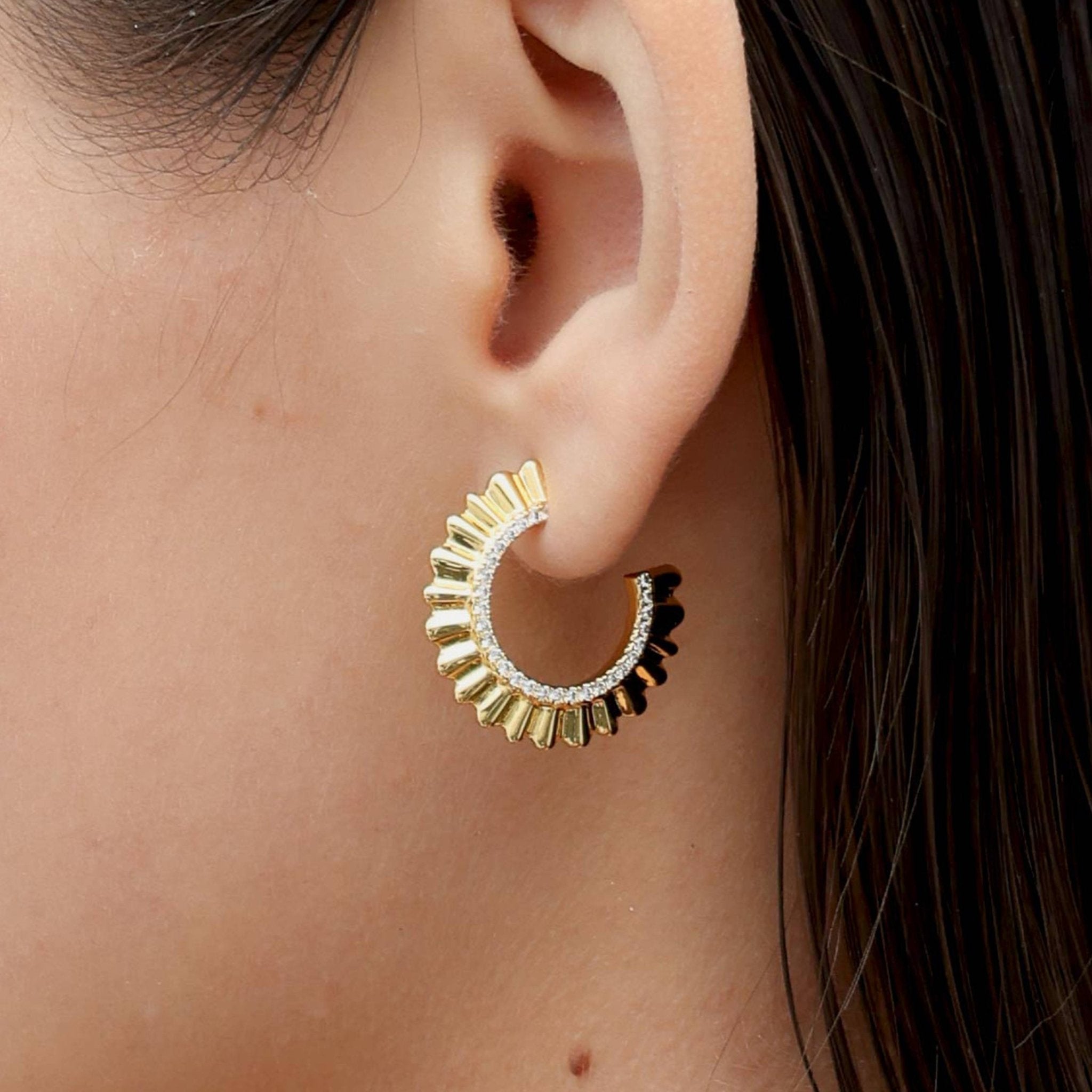 RSNY pleated earrings - R2138B