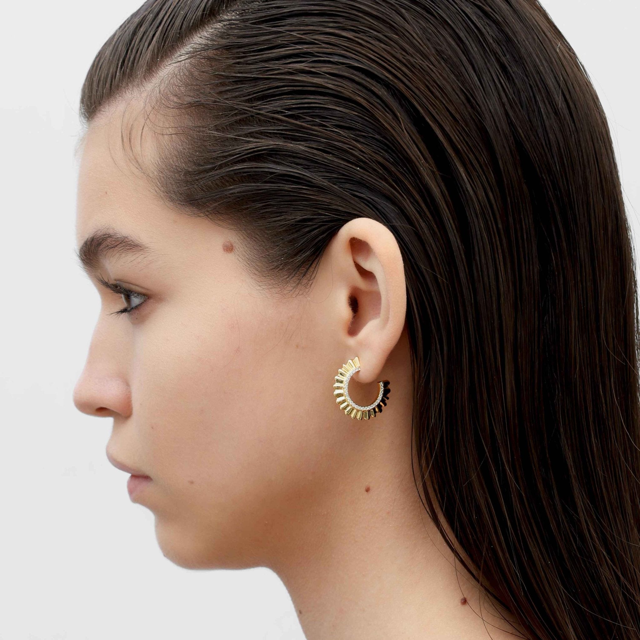 RSNY pleated earrings - R2138B