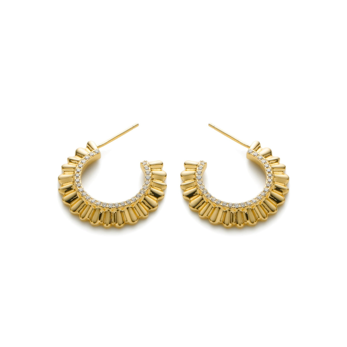 RSNY pleated earrings - R2138B