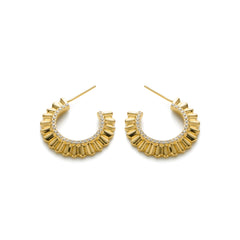 RSNY pleated earrings - R2138B