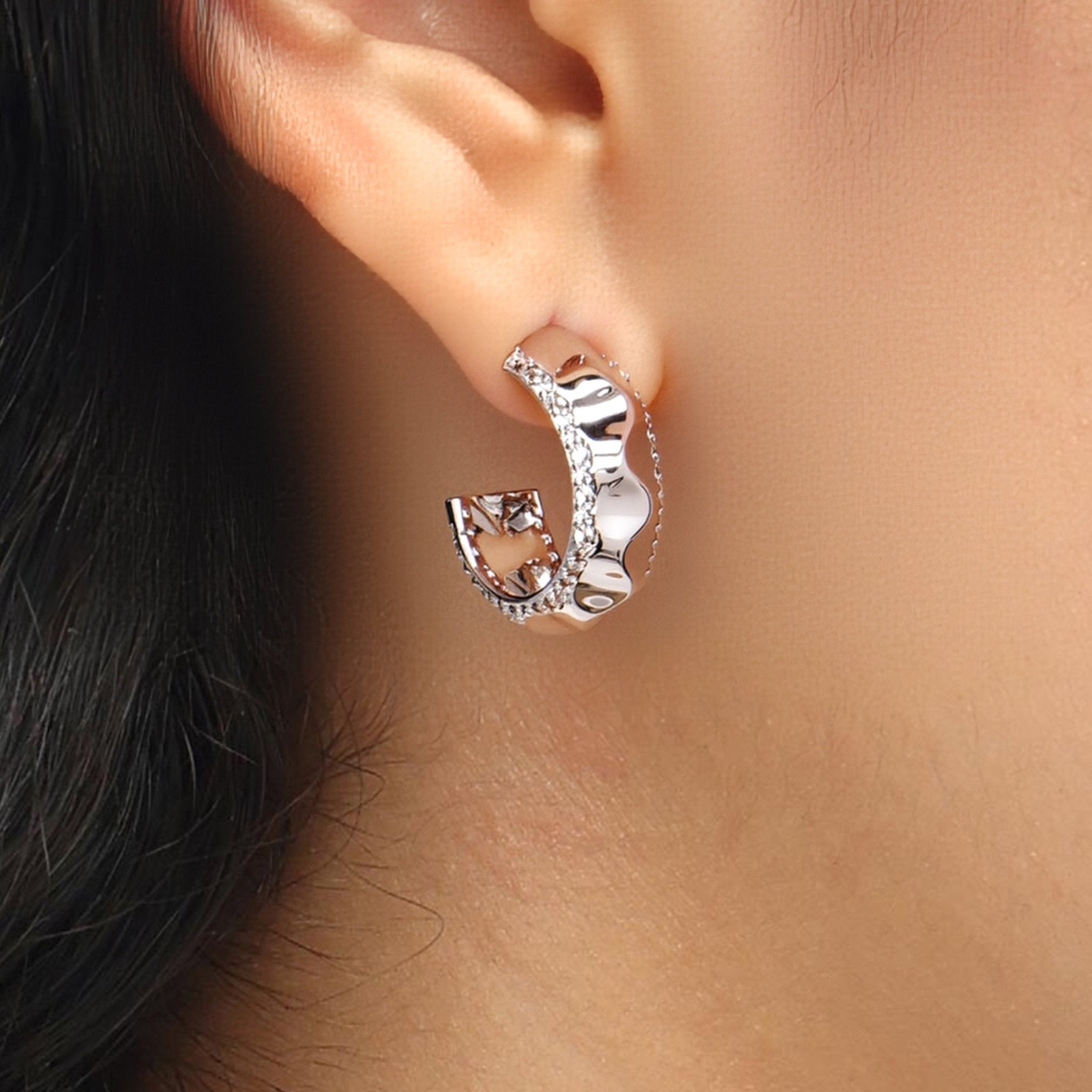 RSNY Pleated Earrings - R2226A