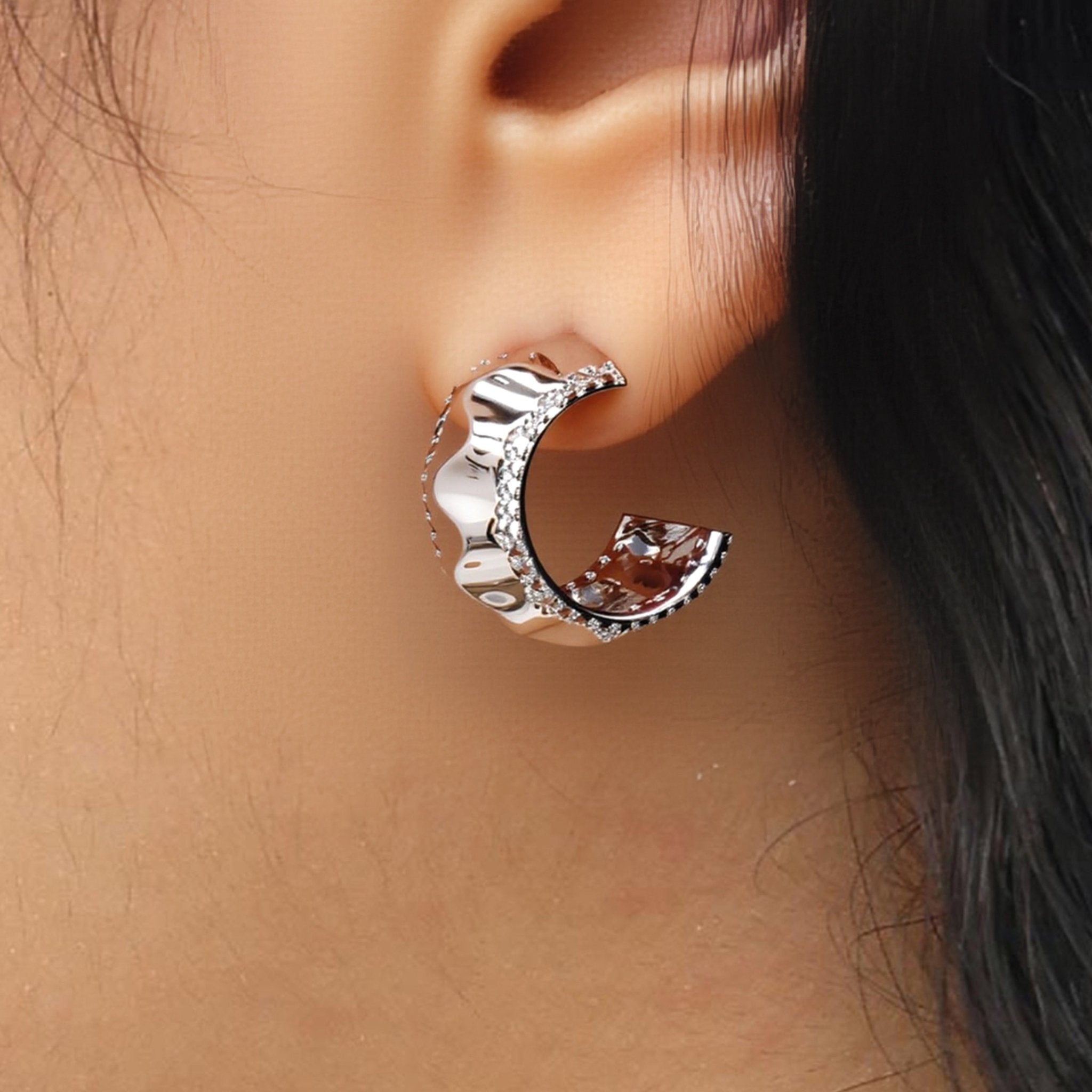 RSNY Pleated Earrings - R2226A