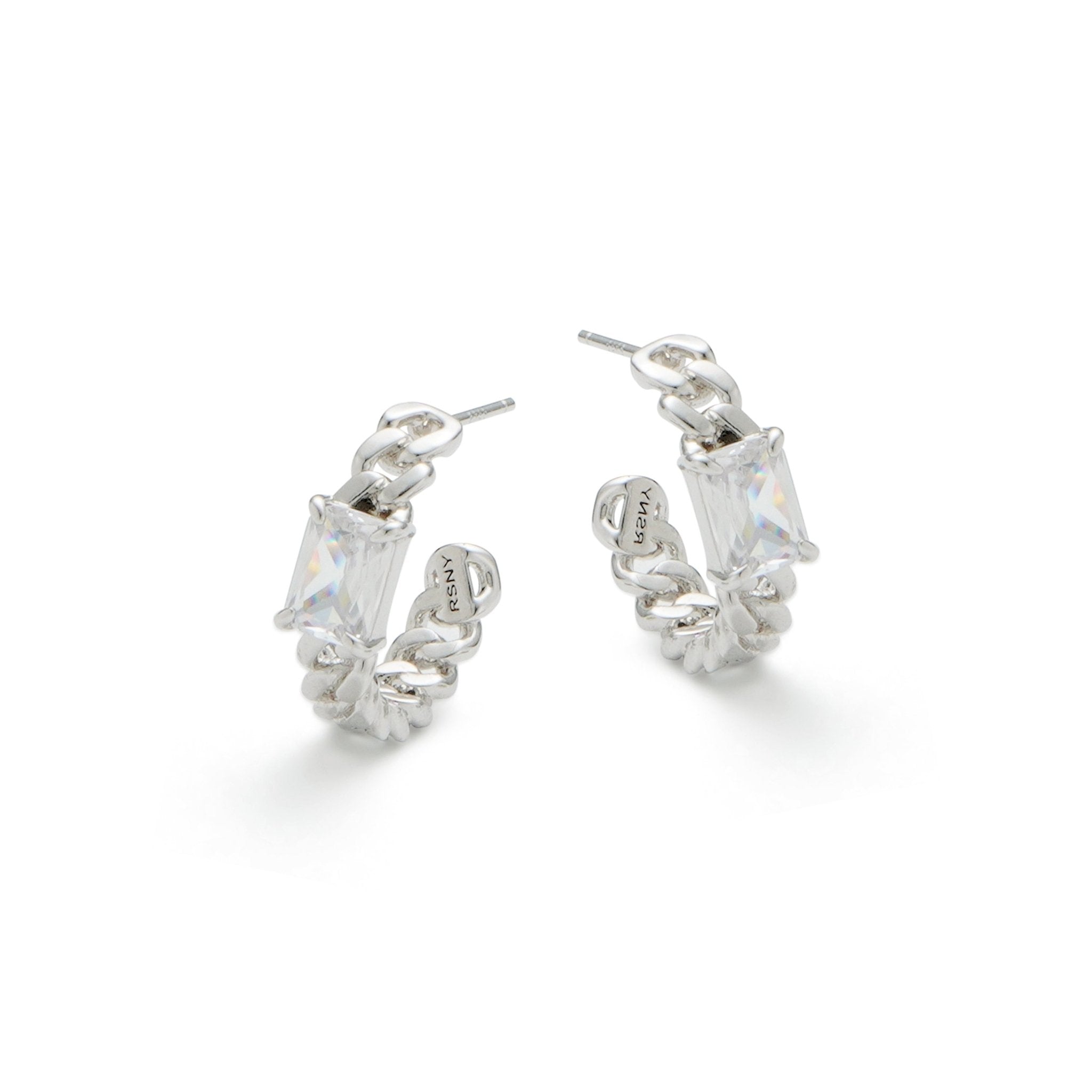 RSNY princess square chain earrings - R2106A